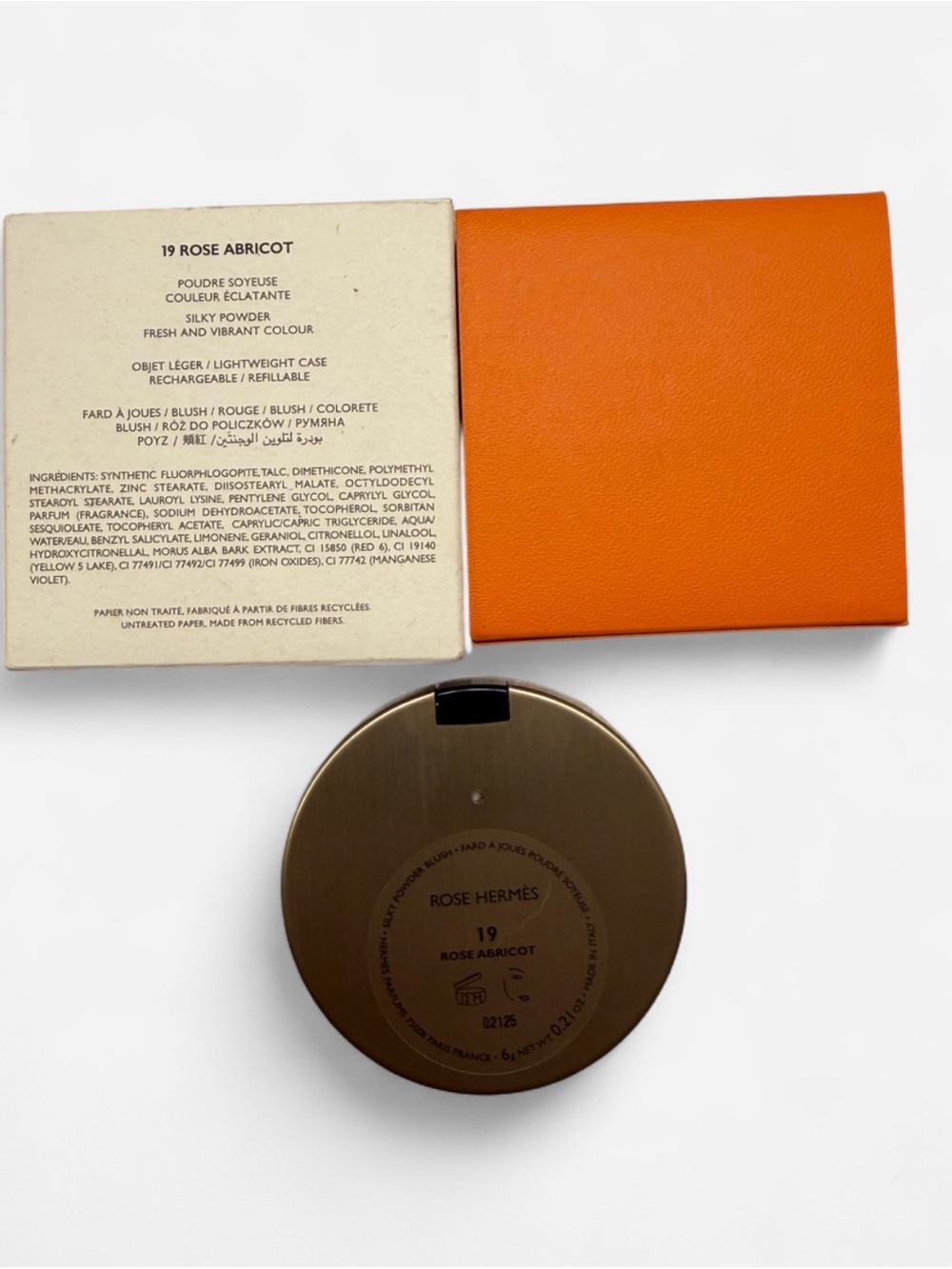 Hermès Rose Hermès Silky Blush Powder 19 Rose Abricot 6g - Picture 2 of 7